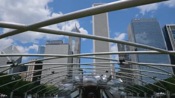 Jay Pritzker Paviljoen Chicago Millennium Park Chicago Verenigde Staten Juni — Stockvideo