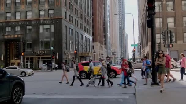 Widok Ulicy Michigan Avenue Chicago Chicago Usa Czerwiec 2019 — Wideo stockowe