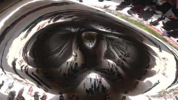 Famous Cloud Gate Millennium Park Chicago Chicago Verenigde Staten Juni — Stockvideo