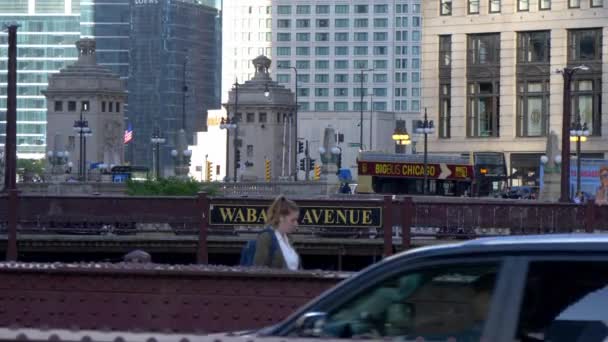 Wabash Avenue Chicago Chicago Usa Ιούνιος 2019 — Αρχείο Βίντεο