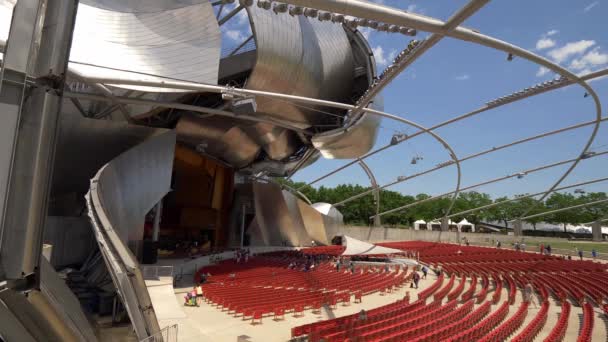 Jay Pritzker Pavilion Chicago Millennium Parkissa Chicago Yhdysvallat Kesäkuu 2019 — kuvapankkivideo