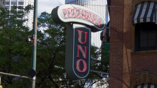 Berühmte Pizzeria Uno Chicago Chicago Usa Juni 2019 — Stockvideo