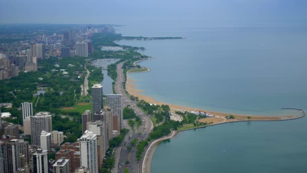 Σικάγο Από Ψηλά Καταπληκτική Θέα Στον Αέρα Chicago Usa June — Αρχείο Βίντεο