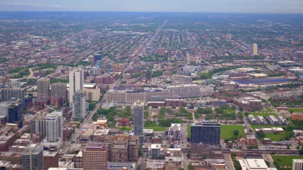 Incredibile Vista Aerea Chicago Fotografia Viaggio — Video Stock