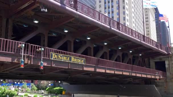 Dusable Міст Чикаго Чикаго Сша Червня 2019 — стокове відео