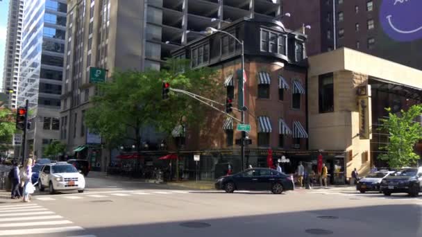 Straßenecke Chicago Der Ohio Street Chicago Usa Juni 2019 — Stockvideo