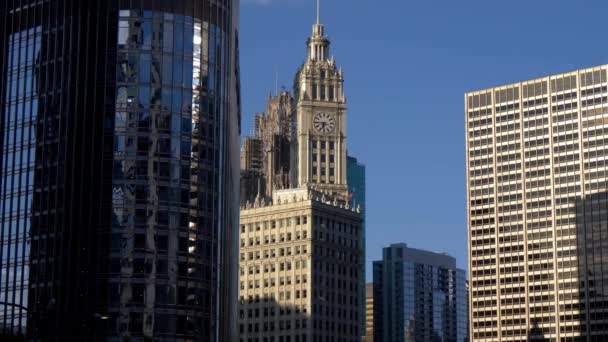 Edifício Wrigley Famoso Chicago Chicago Eua Junho 2019 — Vídeo de Stock