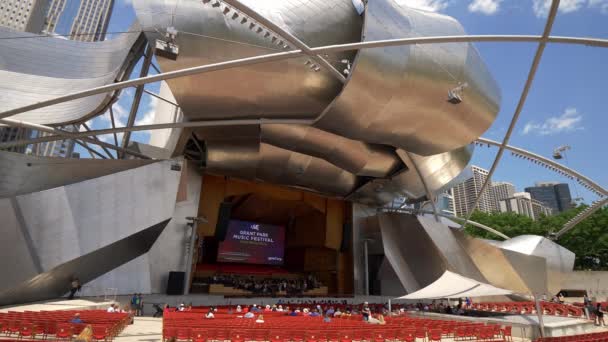 Jay Pritzker Konzertpavillon Millennium Park Chicago Chicago Usa Juni 2019 — Stockvideo