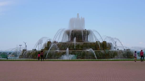 Famosa Fontana Buckingham Chicago Grant Park Chicago Usa Giugno 2019 — Video Stock