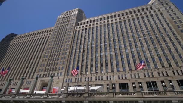 Budynek Merchandise Mart Centrum Chicago Chicago Usa Czerwiec 2019 — Wideo stockowe