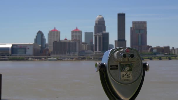 Skyline Louisville Kentucky Słoneczny Dzień Louisville Kentucky Czerwca 2019 — Wideo stockowe