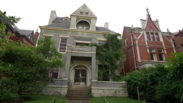 Chateauesque Architecture Old Louisville Louisville Kentucky Iune 2019 — стоковое видео