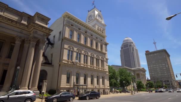 Edificio Del Ayuntamiento Louisville Louisville Kentucky Junio 2019 — Vídeo de stock