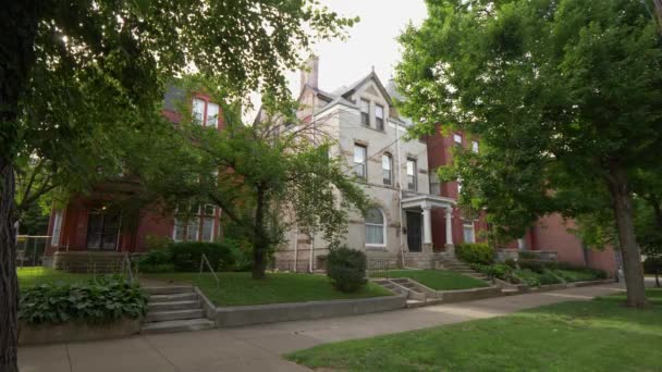 Hermosas Mansiones Antiguas Casco Antiguo Louisville Louisville Kentucky Junio 2019 — Vídeo de stock