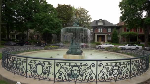 Wunderschöner Brunnen Alten Louisville Reisefotos — Stockvideo