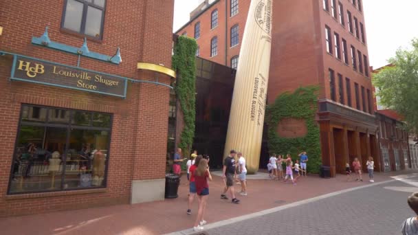 Louisville Slugger Baseball Museu Loja Louisville Kentucky Junho 2019 — Vídeo de Stock