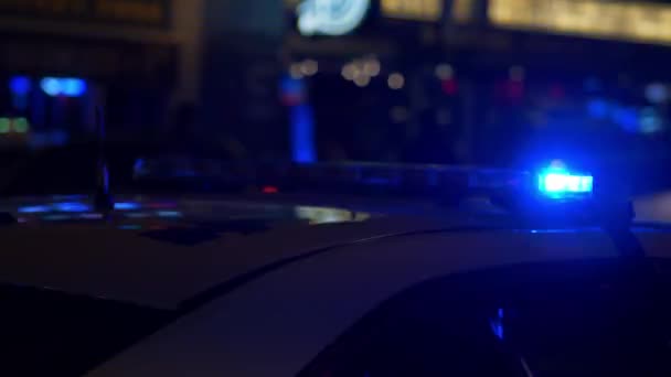 Поліція Автомобіль Чергуванні Нешвіллі Бродвей Подорожі Фотографії — стокове відео