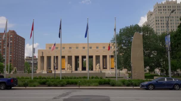 Soldatendenkmal Militärmuseum Saint Louis Missouri Juni 2019 — Stockvideo