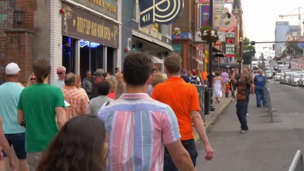 Caminando Por Broadway Nashville Nashville Tennessee Junio 2019 — Vídeo de stock