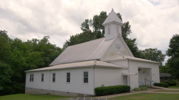 Kristi Kyrka Vid Leipers Gaffel Tennessee Leipers Fork Usa Juni — Stockvideo