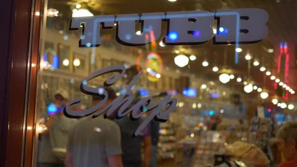 Berömda Ernest Tubb Record Shop Nashville Nashville Tennessee Juni 2019 — Stockvideo