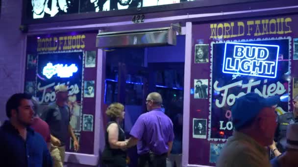 纳什维尔著名的Tootsies酒吧和兰花酒廊 纳什维尔 田纳西州 2019年6月16日 — 图库视频影像