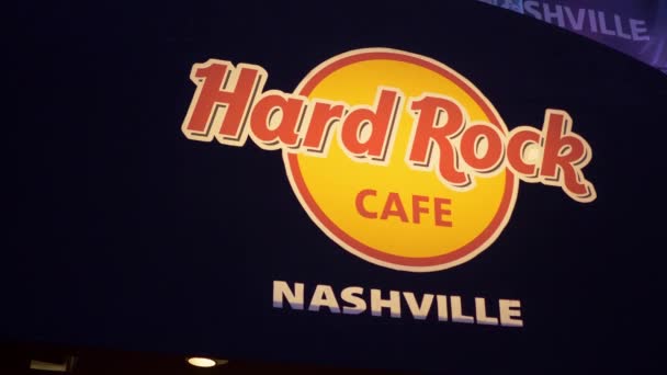 Hard Rock Cafe Nashville Broadway Nashville Tennessee Juni 2019 — Stockvideo