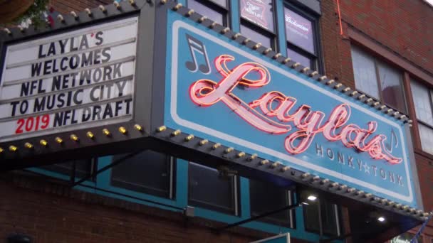 Laylas Bar Pódium Nashville Nashville Tennessee Červen 2019 — Stock video