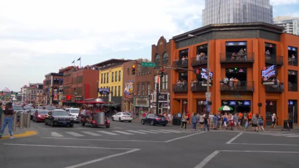 Honky Tonk Central Broadway Nashville Nashville Tennessee Juni 2019 — Stockvideo