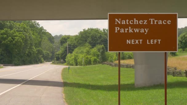 Natchez Trace Parkway Tennessee Leipers Fork Eua Julho 2019 — Vídeo de Stock