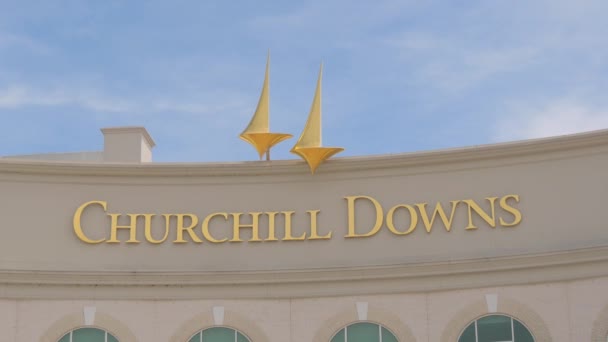 Churchill Downs Trilha Corrida Cavalos Louisville Kentucky Louisville Kentucky Junho — Vídeo de Stock