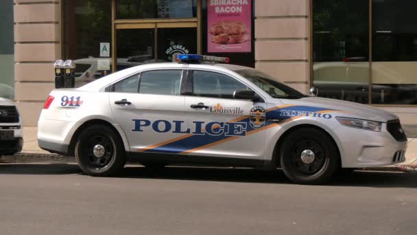 Auto Della Polizia Louisville Città Louisville Kentucky Giugno 2019 — Video Stock