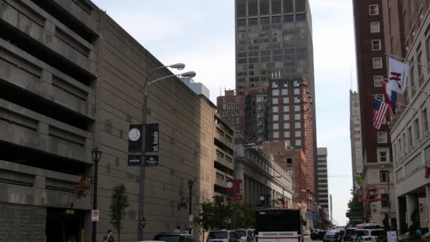 Vista Típica Calle San Luis Saint Louis Missouri Junio 2019 — Vídeo de stock