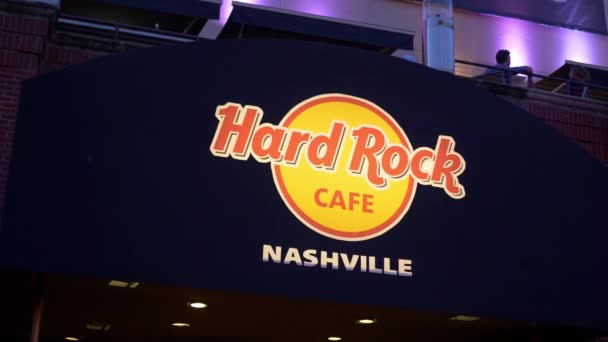 Hard Rock Cafe Nashville Broadway Nashville Tennessee Iune 2019 — стоковое видео