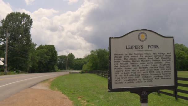 Informace Rozvětvení Tennessee Leipers Fork Usa Červen 2019 — Stock video