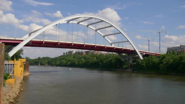 Puente Blvd Veteranos Coreanos Nashville Fotografía Viajes — Vídeo de stock