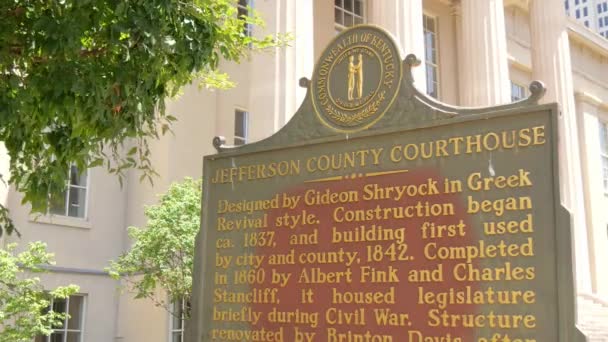 Jefferson County Court Building Louisville Louisville Kentucky Juni 2019 — Stockvideo