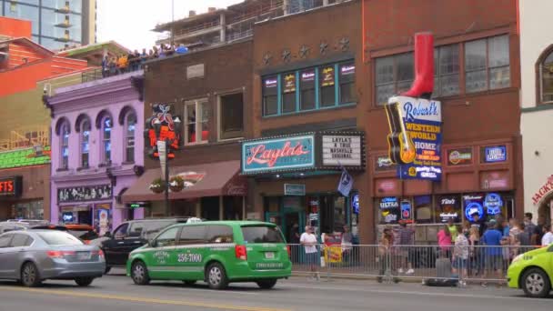 Laylas Honky Tonk Saloon Der Legends Corner Nashville Nashville Tennessee — Stockvideo