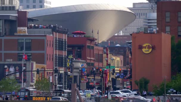 Nashville Broadway Distance View Nashville Tennessee Iune 2019 — стоковое видео