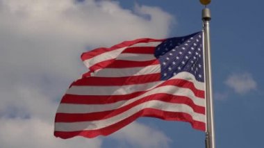 Abd Bayrağı rüzgarda sallanıyor - seyahat fotoğrafçılığı