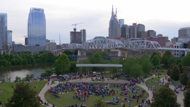 Nashville Cumberland Park Nashville Tennessee Juni 2019 — Stockvideo