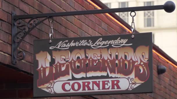 Legends Corner Nashville Nashville Tennessee Juni 2019 — Stockvideo