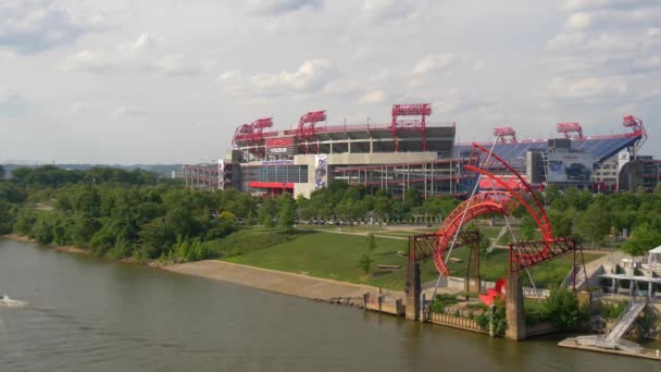 Slavný Orientační Bod Nashville Nissan Stadium Nashville Tennessee Červen 2019 — Stock video