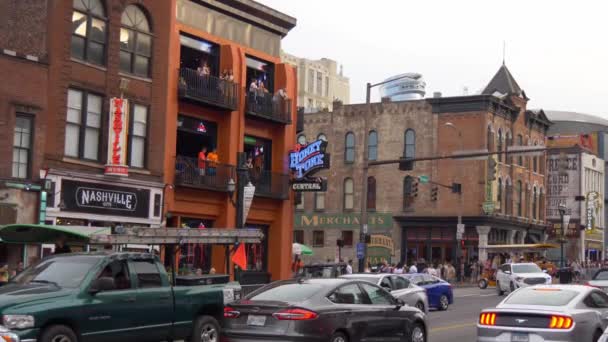 Honky Tonk Central Nashville Broadway Nashville Tennessee Juni 2019 — Stockvideo