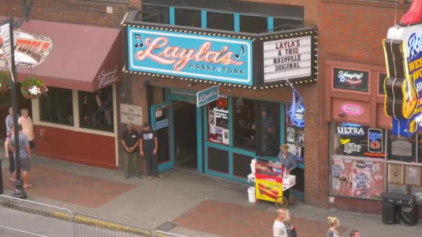 Laylas Honky Tonk Saloon Nashville Lugar Famoso Nashville Tennessee Junio — Vídeo de stock