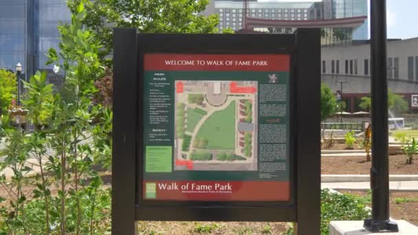 Bienvenido Walk Fame Park Nashville Nashville Tennessee Junio 2019 — Vídeo de stock