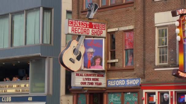 Ernest Tubb Record Shop Nashville Nashville Tennessee Juni 2019 — Stockvideo