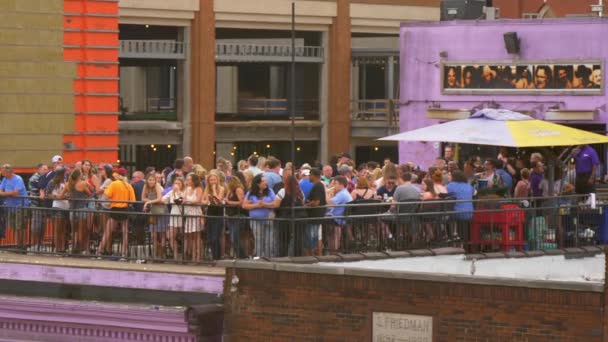 Nashville Broadway Çatı Barlar Nashville Tennessee Haziran 2019 — Stok video