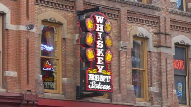 Whiskey Bent Saloon Nashville Nashville Tennessee Czerwca 2019 — Wideo stockowe