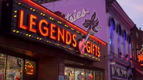 Legends Gifts Shop Nashville Broadway Nashville Tennessee Juni 2019 — Stockvideo